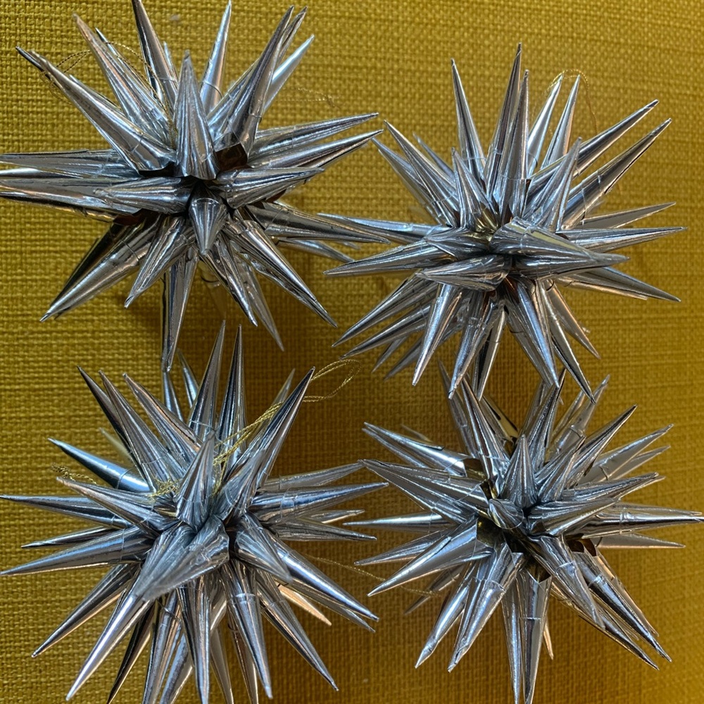 Vintage Christmas Aluminum paper stars